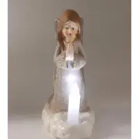 Фигура световая &laquo;Ангел, молитва у свечи&raquo;, полистоун, 7.5&times;13&times;17 см