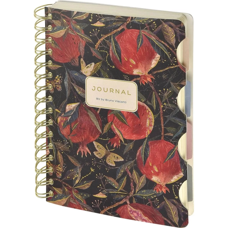 Бизнес-тетрадь А5,120Л, ART JOURNALС РАЗДЕЛИТЕЛЯМИ Гранат,3-567/16