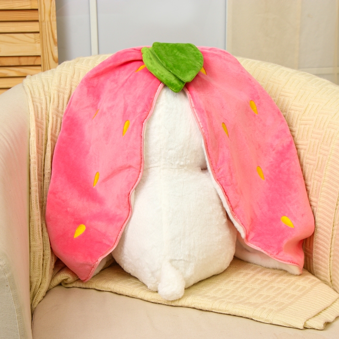 Мягкая игрушка &laquo;Зайка-клубника&raquo;, 60 см