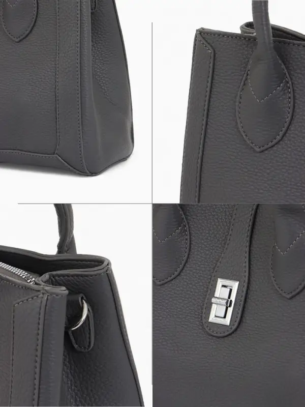 Сумка женская тоут TEXTURA на молнии, 31&times;11&times;21 см, тёмно-серая