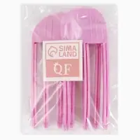Зажимы для прикорневого объёма волос (наб 2шт цена за наб) розовый пластик накл QF