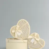 Набор коробок 3 в 1 сердца 22 х 20 х 9;  18.5 х 17 х 7.5; 16 х 14 х 6 см