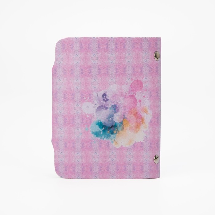 Визитница на кнопке, 20 карт, цвет розовый Визитница на кнопке, 20 карт, цвет розовый