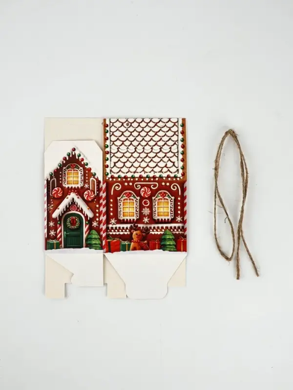 Коробка-домик, подарочная, самосборная, набор 10 шт. &laquo;Пряничный&raquo;,7&times;6.2&times;5 см