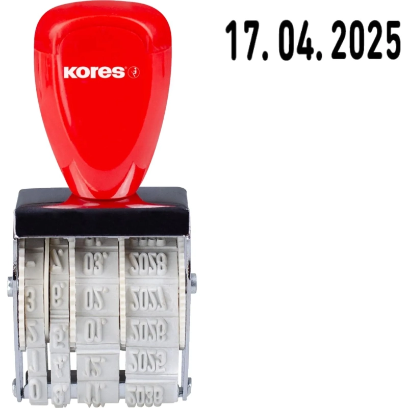 Датер ручной Kores 4мм месяц цифрами 71714