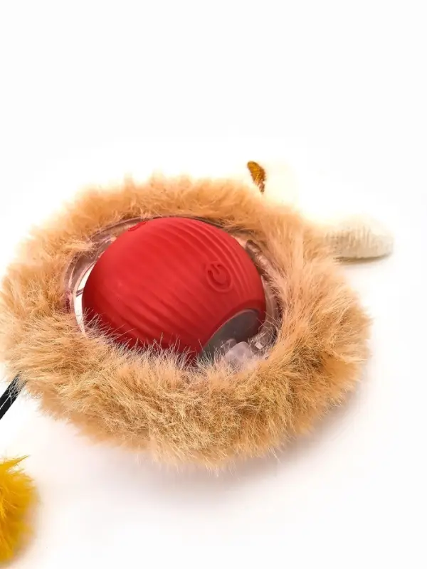Интерактивная игрушка для кошек &laquo;Убегающий мех&raquo;, красная