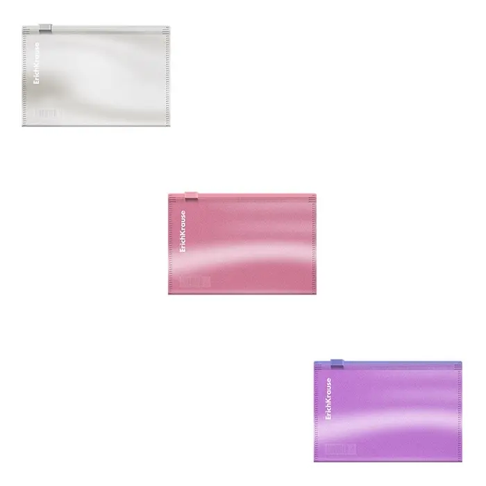 Папка-конверт на ZIP-молнии Card Size, 180 мкм, ErichKrause, Glossy Candy, глянцевая, с тиснением, полупрозрачная, микс Папка-конверт на ZIP-молнии Card Size, 180 мкм, ErichKrause, Glossy Candy, глянцевая, с тиснением, полупрозрачная, микс