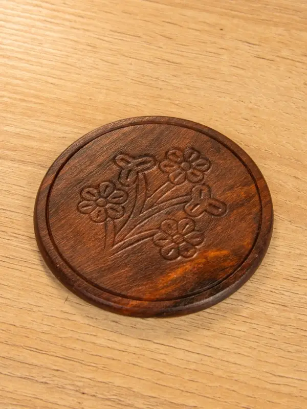 Подставка под горячее  Подставка под горячее "Цветок" (набор 6 шт), 14х10х6 см, дерево шишам