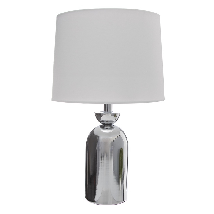 Настольная лампа с абажуром RISALUX «Джоел», Е27, 40 Вт, хром, 25×25×42.5 см Настольная лампа с абажуром RISALUX «Джоел», Е27, 40 Вт, хром, 25×25×42.5 см