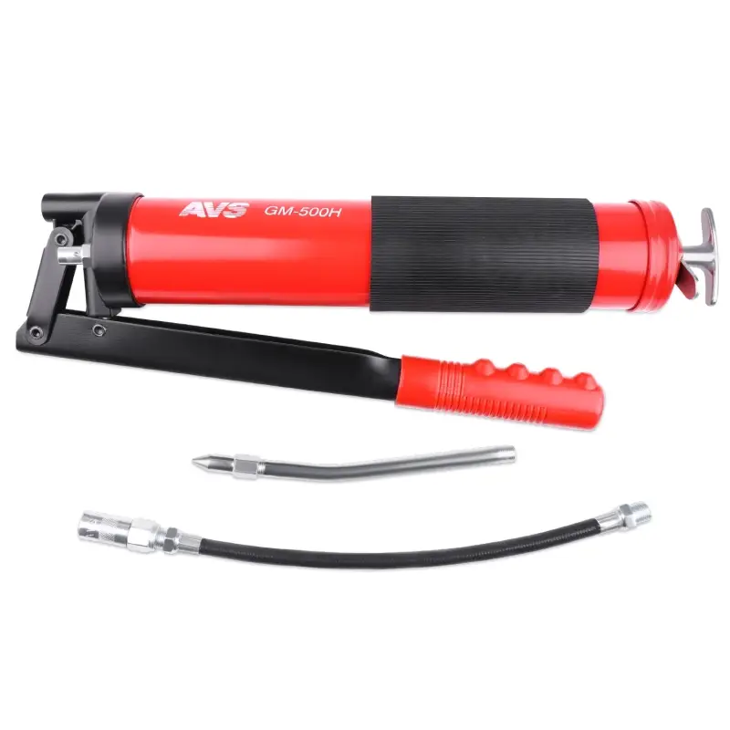 Шприц рычажно-плунжерный 500 мл профессиональный (гибкий шланг, трубка) под тубу AVS GM-500H
