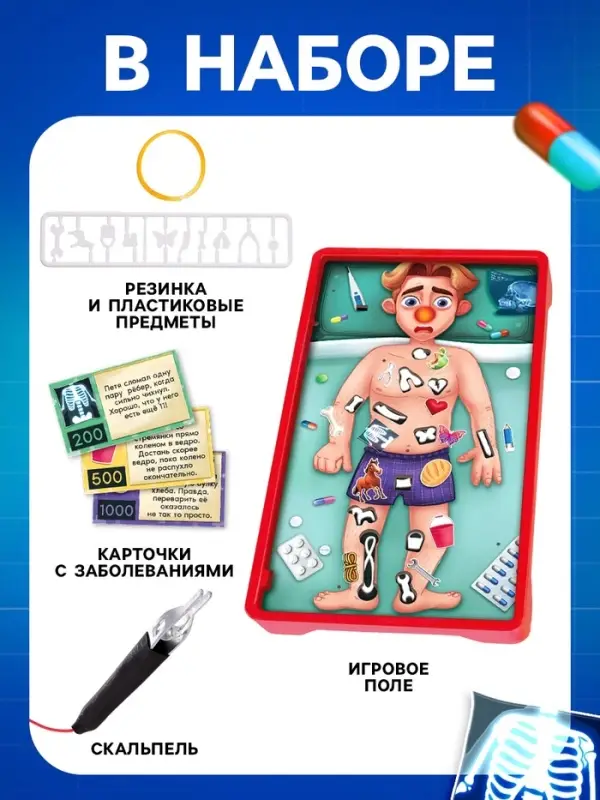 Настольная игра для детей на внимание Лас Играс KIDS &laquo;Весёлая анатомия&raquo;, от 1 игрока, 5+