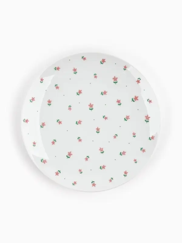 Тарелка плоская керамическая &laquo;Цветы&raquo;, d=20 см