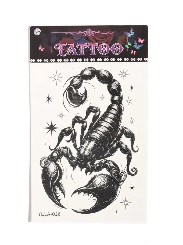Татуировка на тело &laquo;Скорпион&raquo;, 12.5&times;20.7 см, чёрная