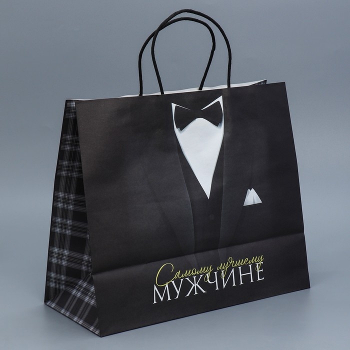 Пакет подарочный крафтовый, упаковка, «Лучшему мужчине», 32 х 28 х 15 см Пакет подарочный крафтовый, упаковка, «Лучшему мужчине», 32 х 28 х 15 см