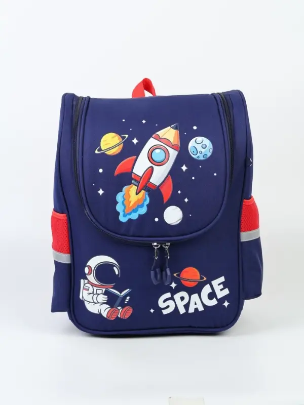 Ранец с эргономичной спинкой квадратный "Ракета"