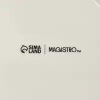 Блюда для подачи Magistro &laquo;Церера&raquo;, набор 2 шт., 18&times;16&times;1.5 см, фарфор, белые