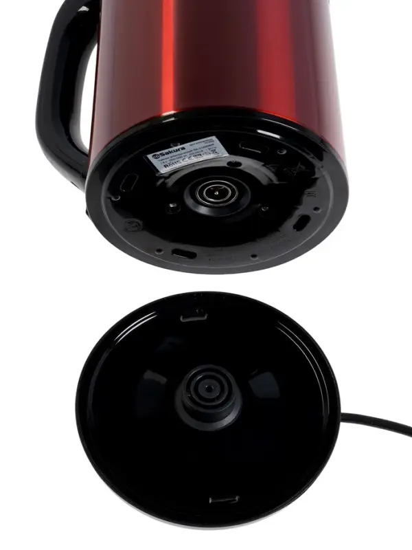 Чайник электрический Sakura SA-2168MBR, 1.8 л, металлический, чёрно-красный Чайник электрический Sakura SA-2168MBR, 1.8 л, металлический, чёрно-красный