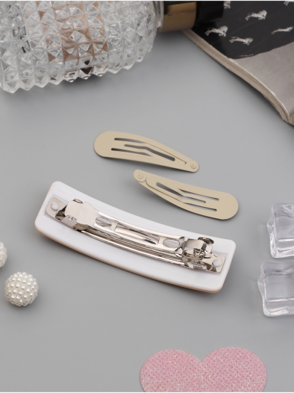 Набор для волос Набор для волос "Элери" (4 резинки 6,5см, автомат 8см, 2 невидимки 4,5см) бежевый