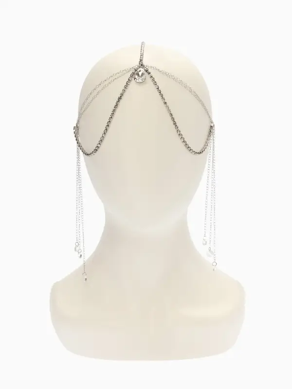 Украшение для волос  Украшение для волос "Шахерезада", цвет белый в серебре