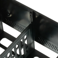 Лоток вертикальный д/бумаг Deli E9844,сбор,4отд,чер,325x257x275мм,пл