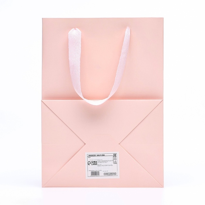 Пакет подарочный, с окном, 25 х 18 х 13 см, розовый Пакет подарочный, с окном, 25 х 18 х 13 см, розовый