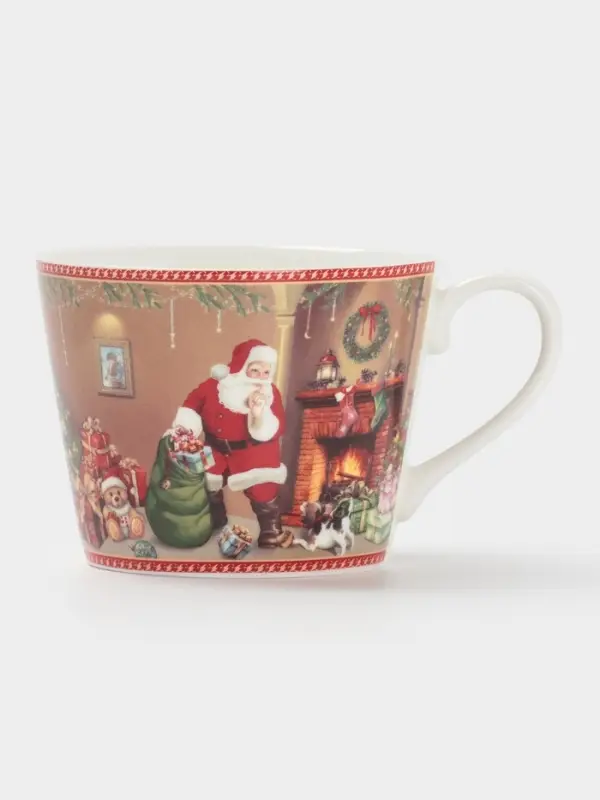 Чайная пара новогодняя «Ночь чудес», 2 предмета: чашка 250 мл, блюдце d=15 см, керамика, подарочная упаковка, разноцветная Чайная пара новогодняя «Ночь чудес», 2 предмета: чашка 250 мл, блюдце d=15 см, керамика, подарочная упаковка, разноцветная