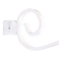 Кронштейн для кашпо навесной 27 см (забор, перила, козырьки) металл (зацеп 20 мм / 25 мм), белый 109