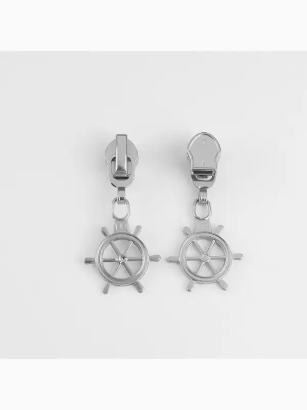 Бегунок для молнии &laquo;Спираль&raquo;, №7, &laquo;Штурвал&raquo;, 10 шт., цвет никель