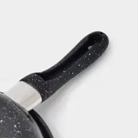 Сковорода Доляна Black Rock, d=14 см, ручка софт тач, антипригарное покрытие, чёрная