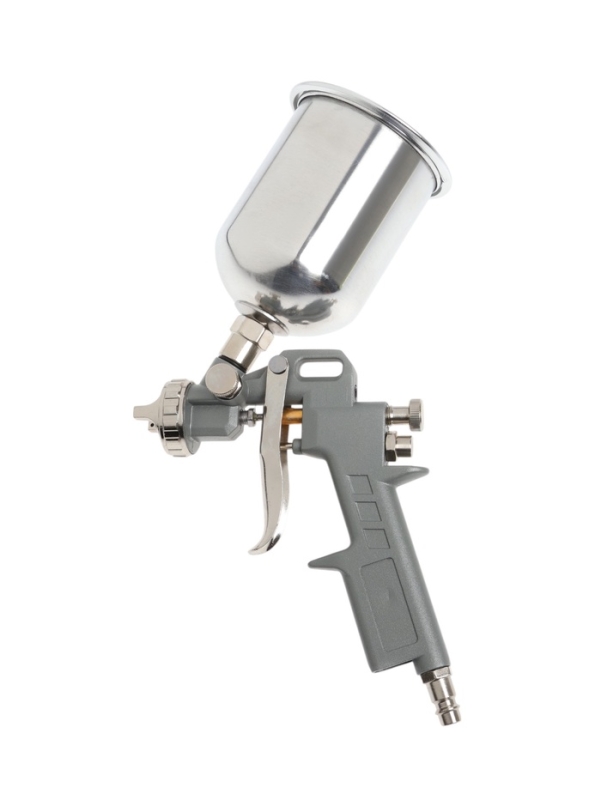 Краскораспылитель пневматический ТУНДРА, до 4 бар, сопло 1.5 мм, верхний бачок 0.6 л Краскораспылитель пневматический ТУНДРА, до 4 бар, сопло 1.5 мм, верхний бачок 0.6 л