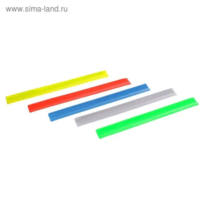 Браслет светоотражающий, 30 см, МИКС Браслет светоотражающий, 30 см, МИКС