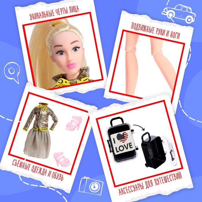 Кукла-модель шарнирная «Элис в Нью-Йорке» с аксессуарами, серия Вокруг света Кукла-модель шарнирная «Элис в Нью-Йорке» с аксессуарами, серия Вокруг света