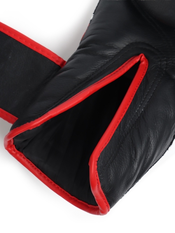 Боксерские перчатки FIGHT EMPIRE, ART, натуральная кожа, чёрные, размер 12 oz