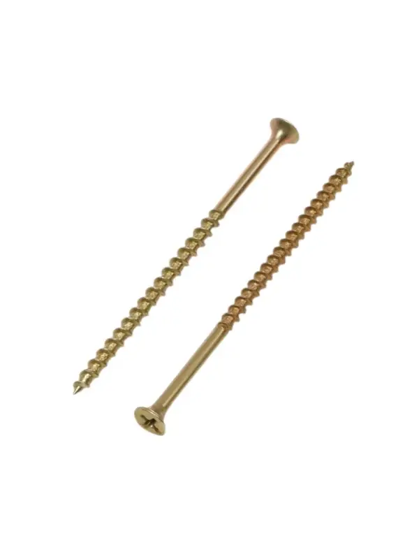 Саморез 4.2&times;89(90) мм ТУНДРА PREMIUM, потай, крупная резьба, шлиц PH, желтый цинк, 1 кг