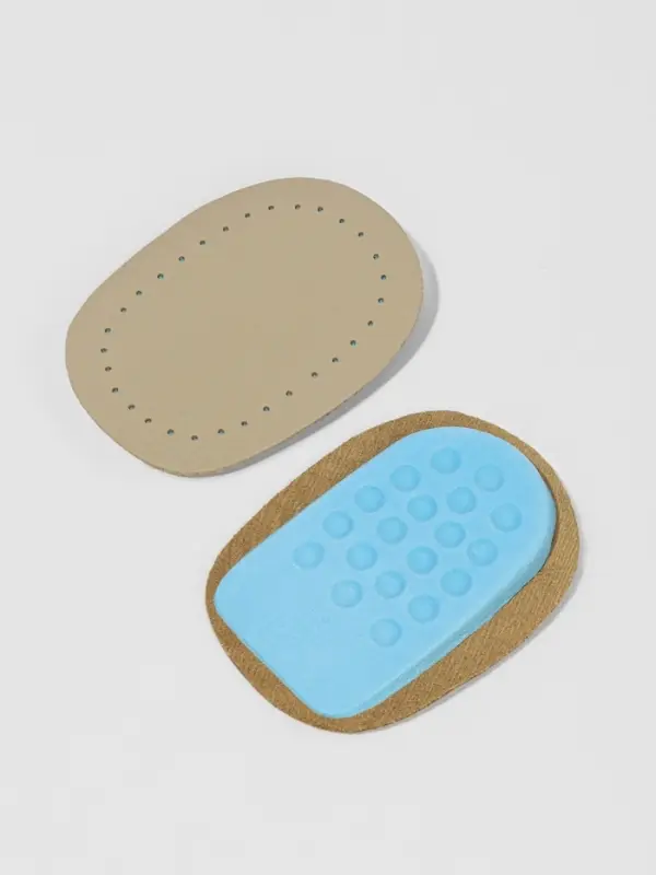 Подпяточники для обуви кожаные, 10&times;6.5 см, пара, бежевые