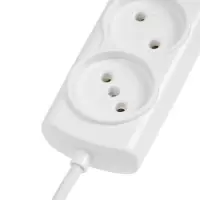 Удлинитель сетевой Luazon Lighting ECO, 4 розетки, 5 м, 10 А, 2200 Вт, без заземления, белый