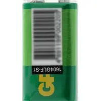 Батарейка солевая GP Greencell Extra Heavy Duty, 6F22-1S, 9 В, крона, спайка, 1 шт.