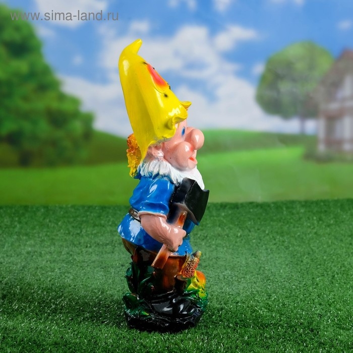 Садовая фигура  Садовая фигура "Гном-дровосек" 31х14х10см