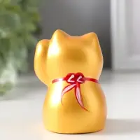 Сувенир керамика "Котик Манэки-нэко золотой" 5,3х7,3х6 см