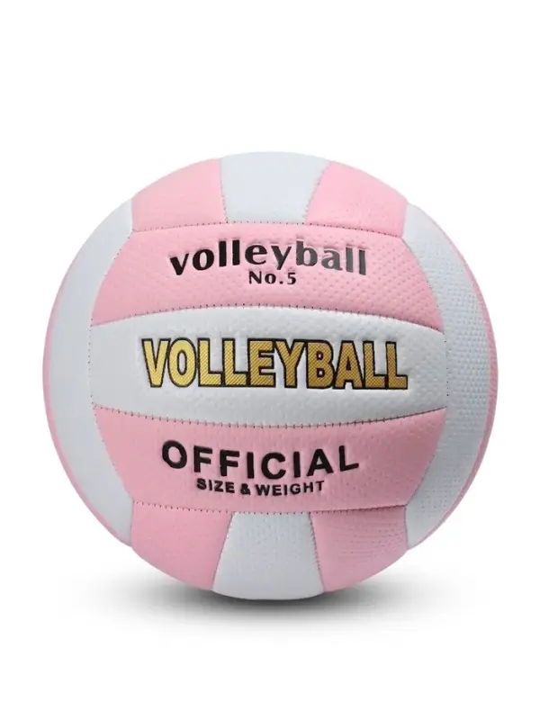 Мяч волейбольный, р.5 (18 панелей, PVC вспен. 2,7, камера PVC), цвет розовый