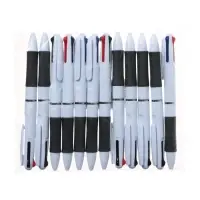 Ручка шариковая многоцветная, автоматическая, 3 цвета, стержень 0.8 мм, с резиновым держателем Ручка шариковая многоцветная, автоматическая, 3 цвета, стержень 0.8 мм, с резиновым держателем