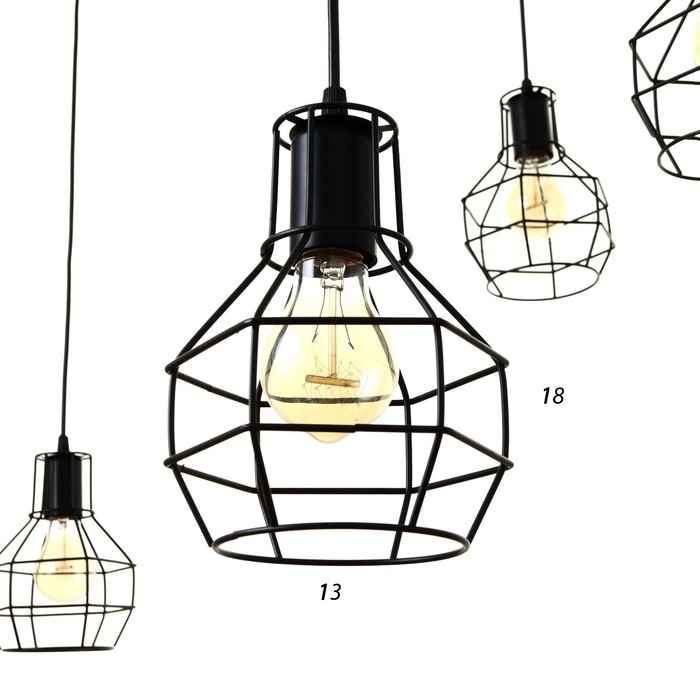 Светильник 2542/6 E27 40Вт черный