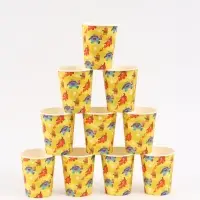 Набор одноразовой бумажной посуды, 20 предметов: 10 стаканов, 10 тарелок, Ум и Хрум