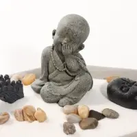 Сад камней &laquo;Смеющийся будда&raquo;, с подставкой для благовоний, 24&times;14.5&times;2 см
