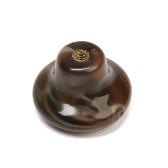 Ручка-кнопка CAPPIO, d=33 мм, акрил, цвет коричневый Ручка-кнопка CAPPIO, d=33 мм, акрил, цвет коричневый