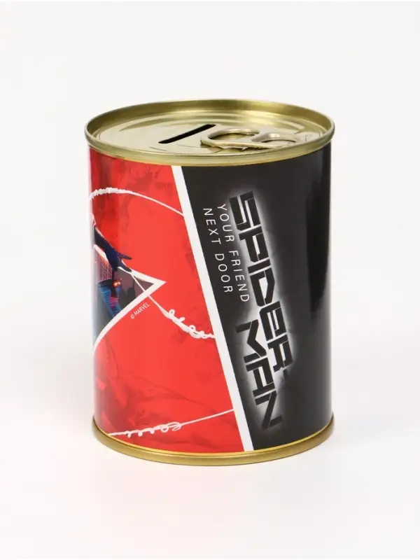 Копилка металлическая, 9.5 см×7.5 см×7.5 см, Человек-паук Копилка металлическая, 9.5 см×7.5 см×7.5 см, Человек-паук