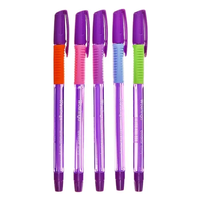 Ручка шариковая Berlingo. Aviator Envy, синий стержень, узел 0.7 мм, резиновый упор, МИКС