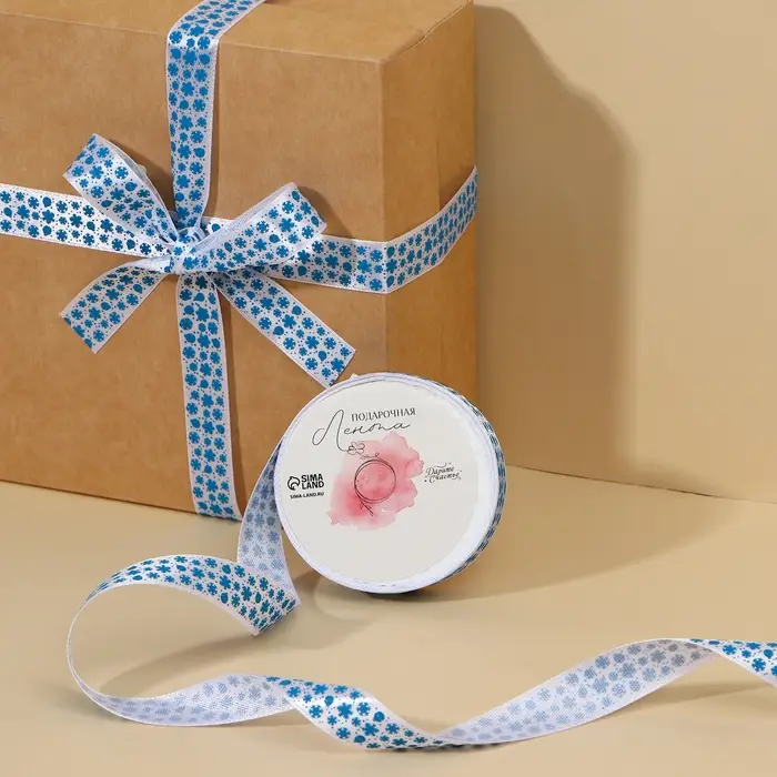 Лента атласная декоративная «Ёлочные игрушки», белая, 1.5 см × 5 м Лента атласная декоративная «Ёлочные игрушки», белая, 1.5 см × 5 м