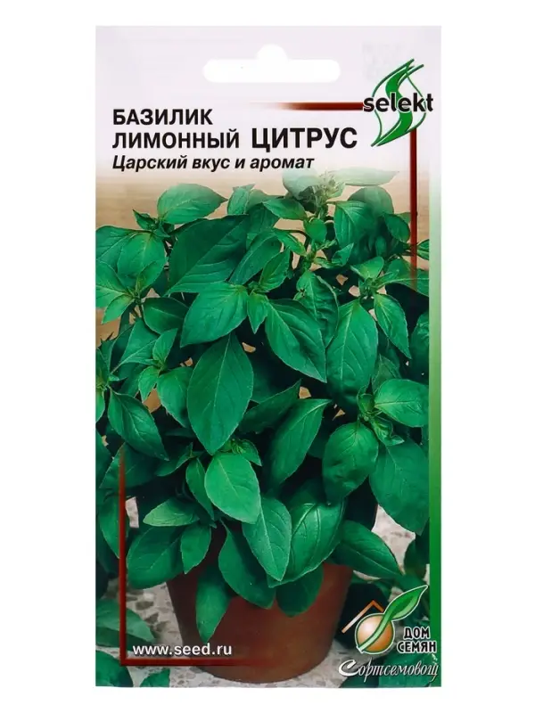 Семена Базилик &laquo;Лимонный Цитрус&raquo;, 130 шт., &laquo;Дом семян&raquo;