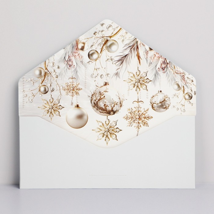 Набор конвертов для денег, &laquo;С Новым годом&raquo;, 8 штук, софт тач, тиснение, 19 х 9.2 см, Новый год